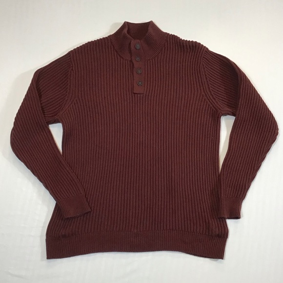 Vintage LL Bean Henley Sweater Mens Cable Knit Size XL Heavy Fishermans Pullover - Picture 6 of 13